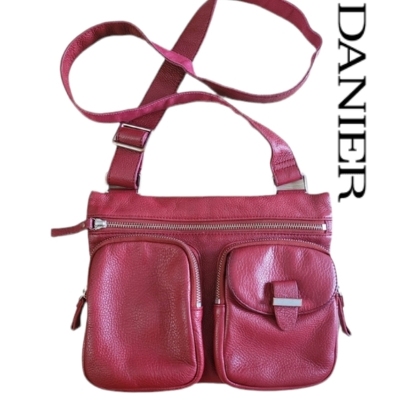 Danier Leather Red Crossbody Bag - Picture 1 of 12